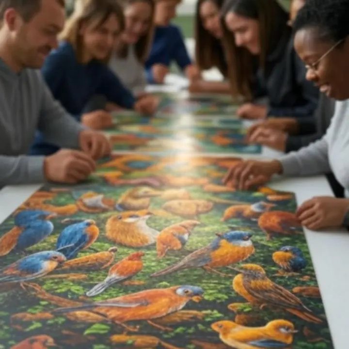 Pudełka puzzli z motywami zwierząt i dzikiej przyrody.