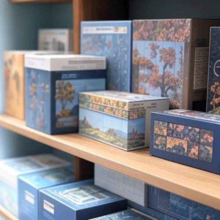 Starannie wyeksponowane, limitowane edycje pudełek puzzli